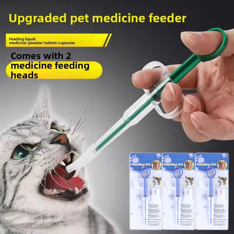 Pet Medicine Dispenser Cat Tablet Syringe Feeder Soft Tip Multi-Purpose Feeder