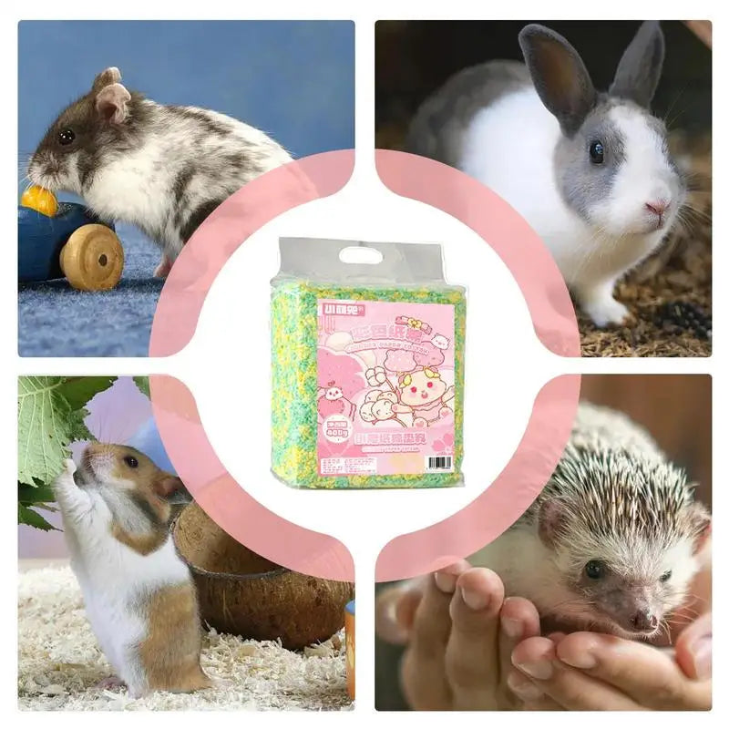 Gerbil Bedding Natural Hamster Fluff Pet Bedding Chinchilla Bedding Rabbits Paper Litter Small Animal Bedding Odor Control For
