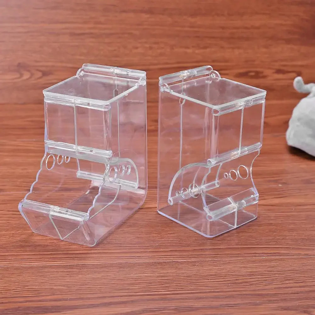 Pet Hamster Rabbit Squirrel Food Dispenser Feeder Plastic Clear Automatic Pet Feeder for Hamster Guinea Pigs Food Bowl Container