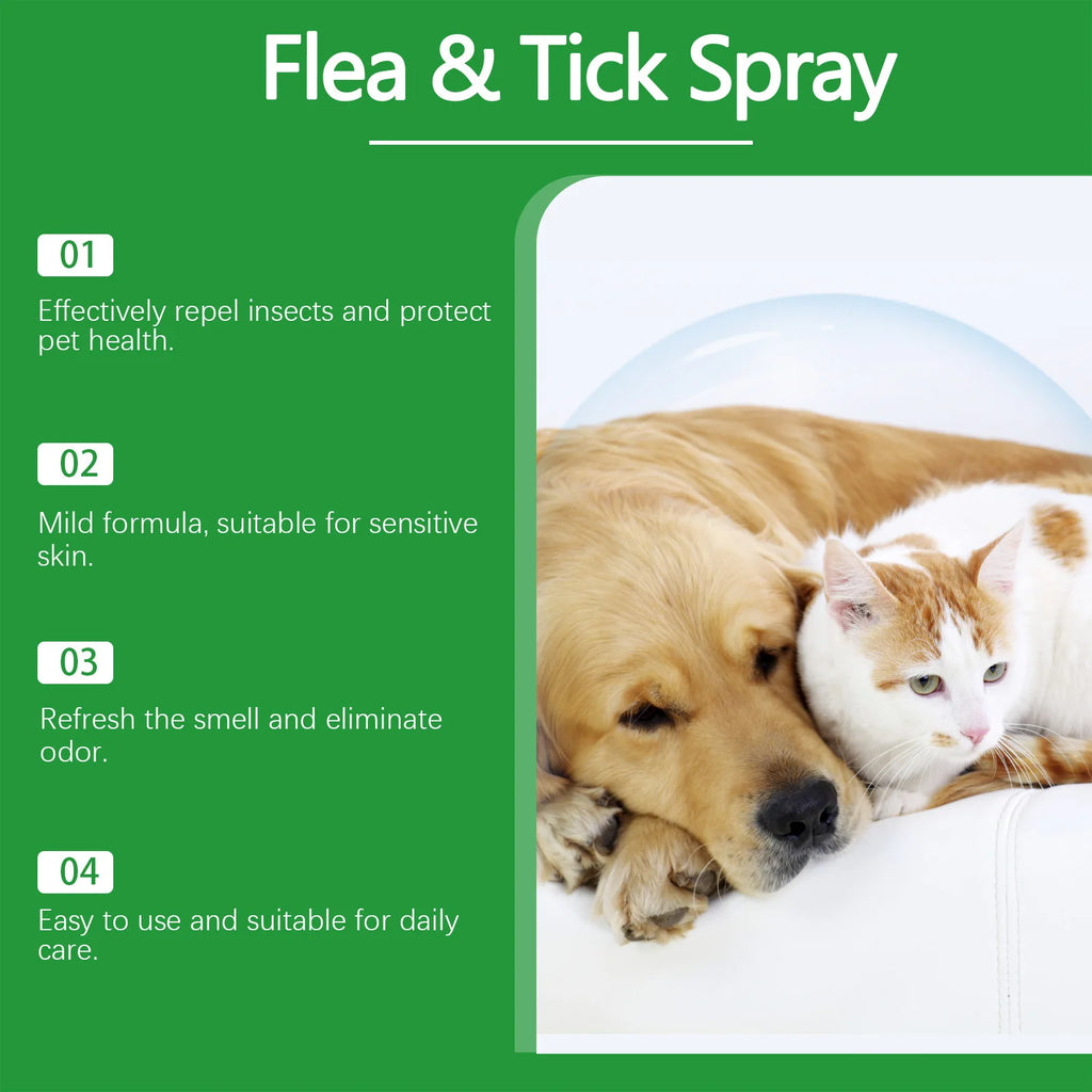YEGBONG Flea Tick Spray Effective Insect Repellent Eliminate Odor Long Lasting