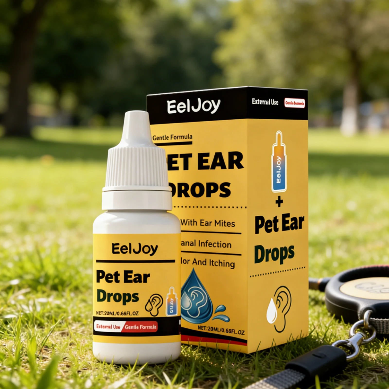 EelJoy Pet Ear Drops for Dog Cat Anti Itch Anti Mite Soothing Skin Moisturizing