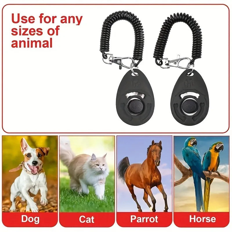 [Dog Training Clicker+Treat Pouch Set]Effective Pet Training Supplies Kit,