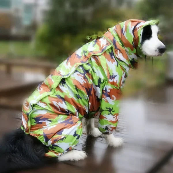 Waterproof Dog Raincoat Hoodie Jacket Rain Poncho Pet Rainwear