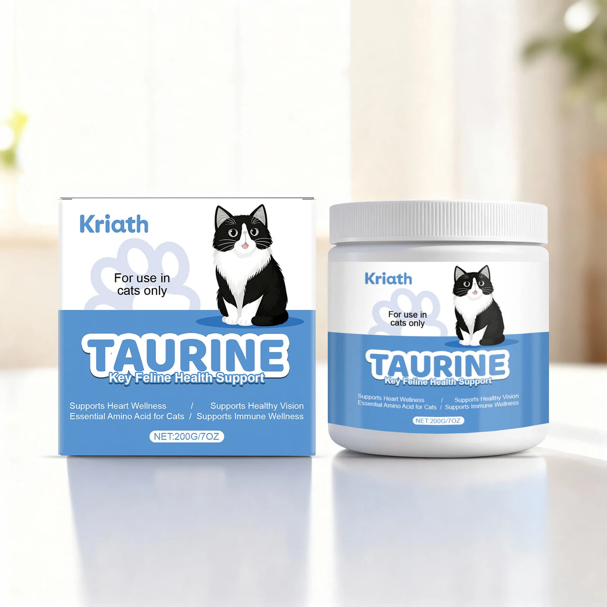 Cats Taurine Powder Support Pet Heart Health and Stability Maintain Pets Vision Gentle Formula Pet Daily Care Nutrition Powder