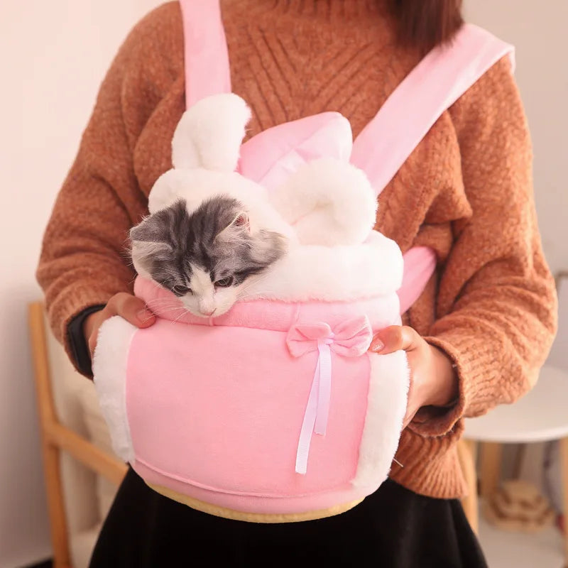 Cat Backpack Carrier with Bed Portable Bubble Window Pet Carrier, Airline Approved Soft-Sided for Small Dog, Travel, Hiking
