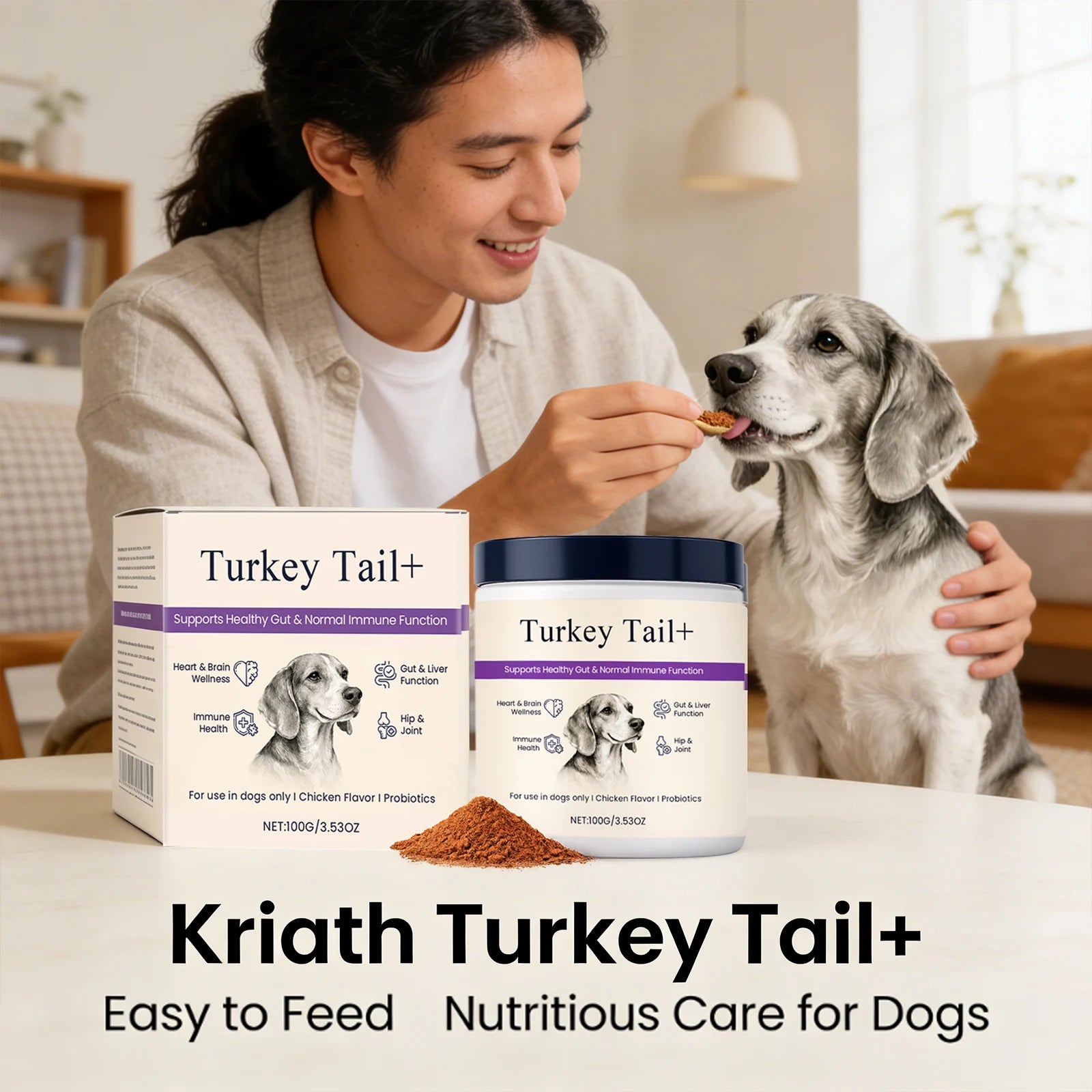 Kriath Pet Nutrition Powder Support Heart Health Promoting Intestinal Digestion