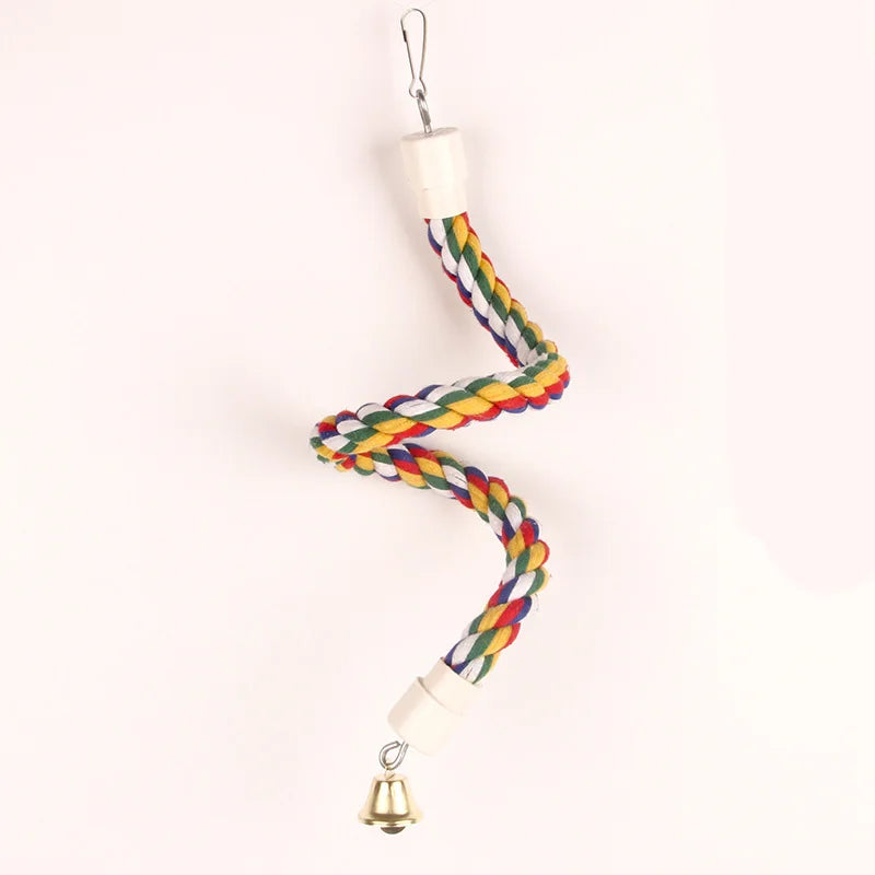 Parrot Rope Hanging Braided Budgie Chew Rope Bird Cage