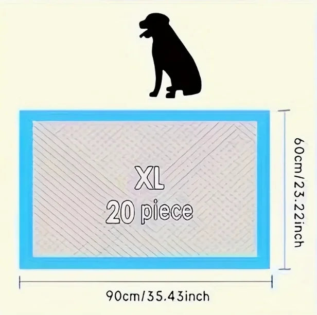 20 large pet pee pads, highly absorbent disposable puppy training pads, leak-proof dog pee pads, odor control diaper pads, essen