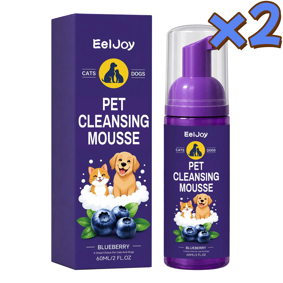 Pet Cleansing Mousse Gentle Dirt Remove Skin Soothing Odor Eliminator