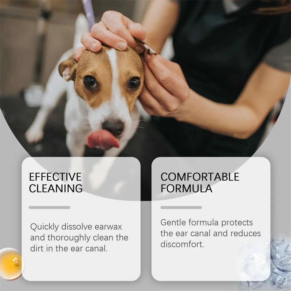 Pet Ear Pro Drops For Cats Dogs Removes Wax Dirt & Soothes Irritation