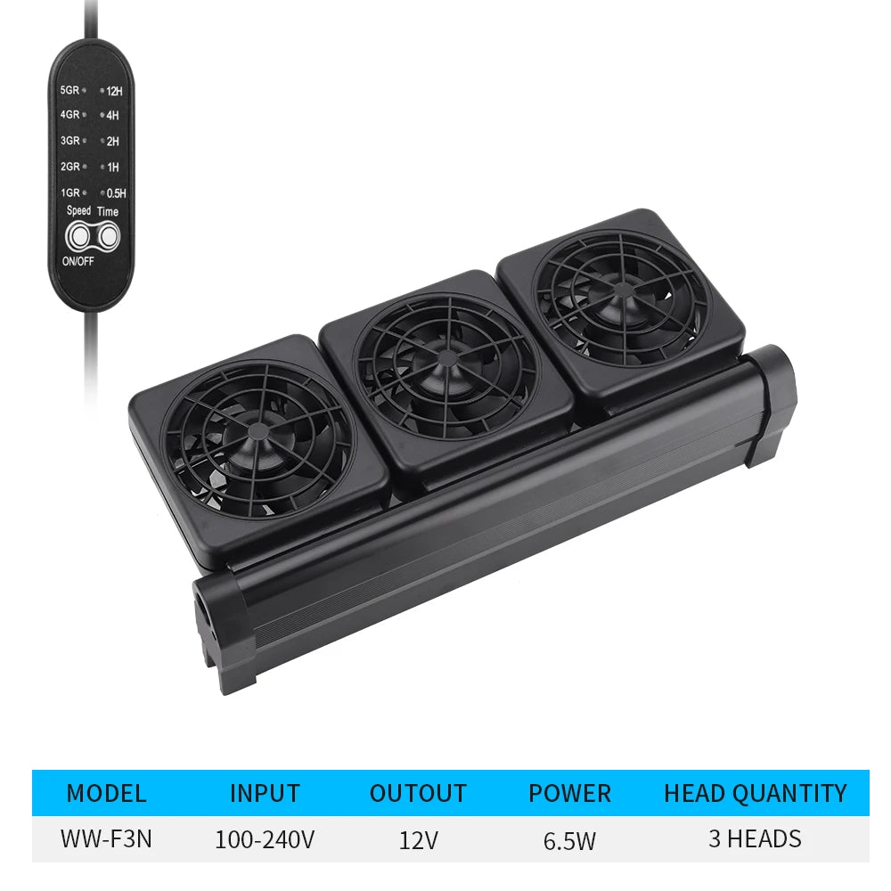 Adjustable Cooling Fan Fish Tank Heat Dissipation Cooling Fan Aquarium Farming Grass Tank Shrimp Tank