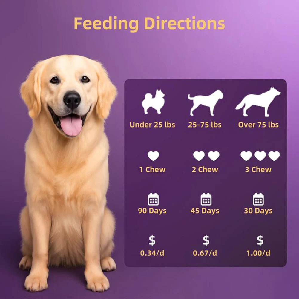 Probiotics Supplements for Dogs 90 Count Digestive Enzymes