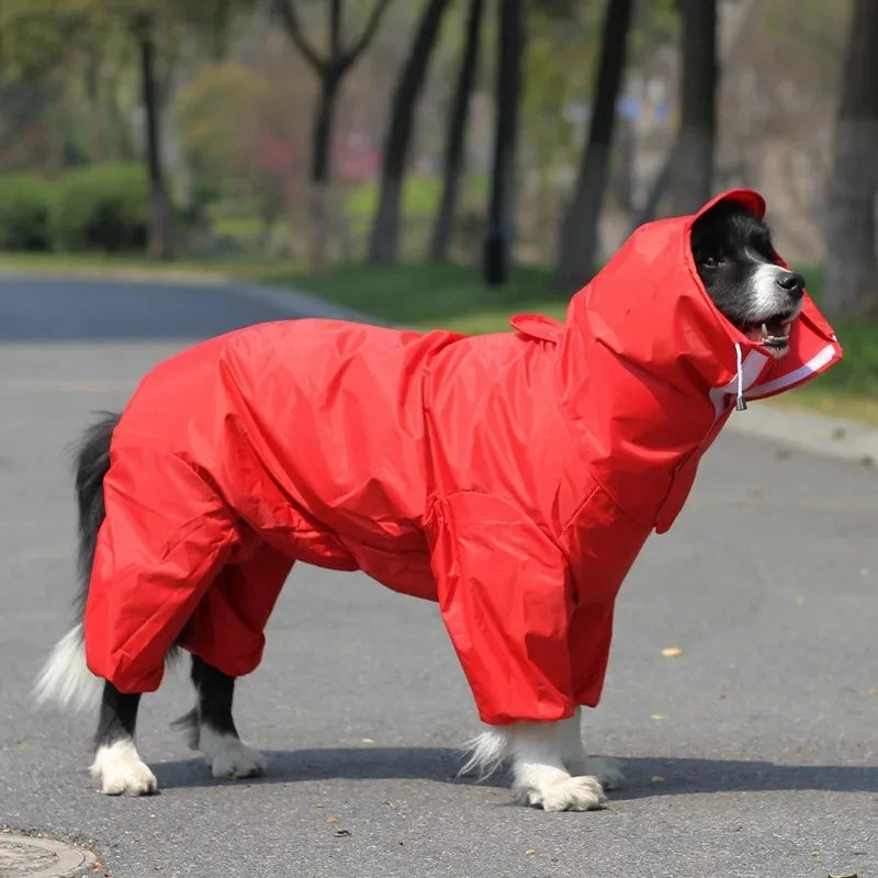 Waterproof Dog Raincoat Hoodie Jacket Rain Poncho Pet Rainwear
