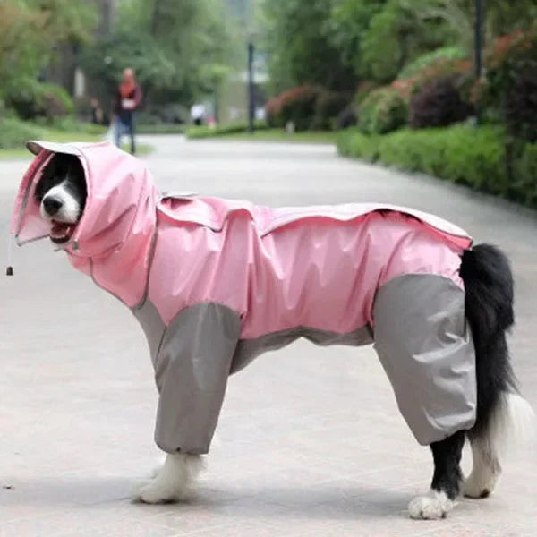 Waterproof Dog Raincoat Hoodie Jacket Rain Poncho Pet Rainwear