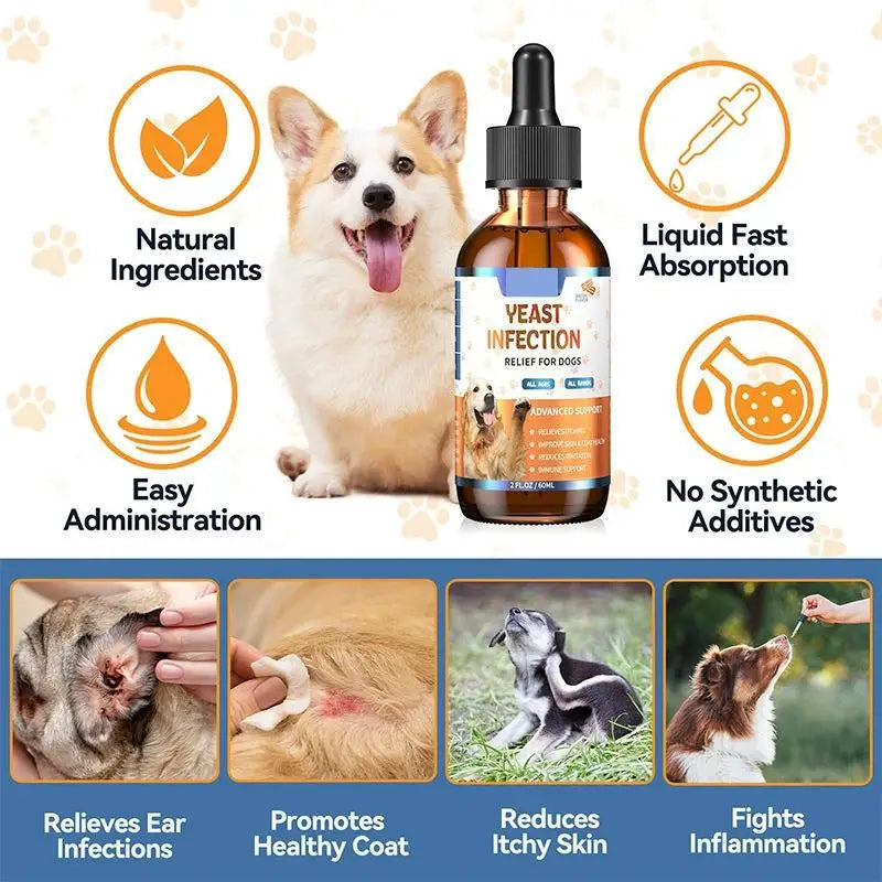 60ML 3kinds Dog Pet Drops Gentle Care Supplement To Maintain Healthy Coat and Skin