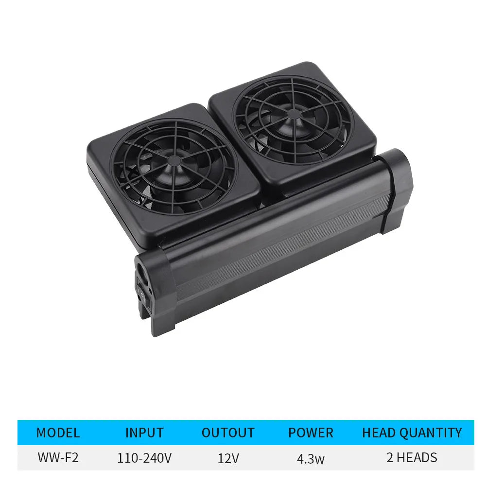 Adjustable Cooling Fan Fish Tank Heat Dissipation Cooling Fan Aquarium Farming Grass Tank Shrimp Tank