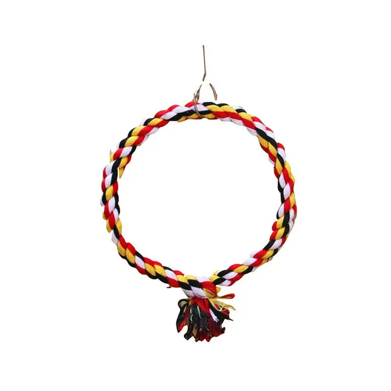 Parrot Rope Hanging Braided Budgie Chew Rope Bird Cage