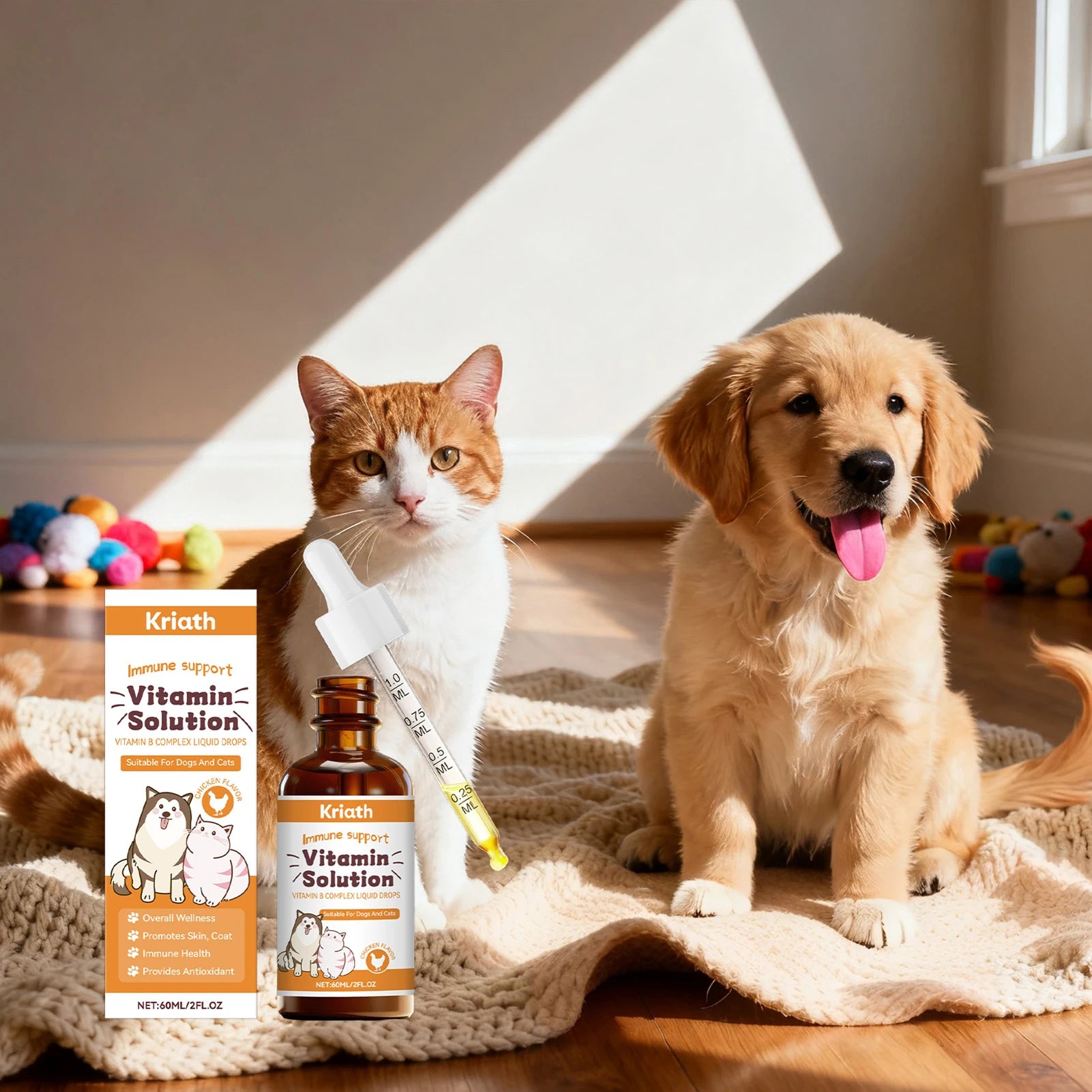 60ml Vitamins B Complex For Dogs Cats Immune Support Pet Body Care