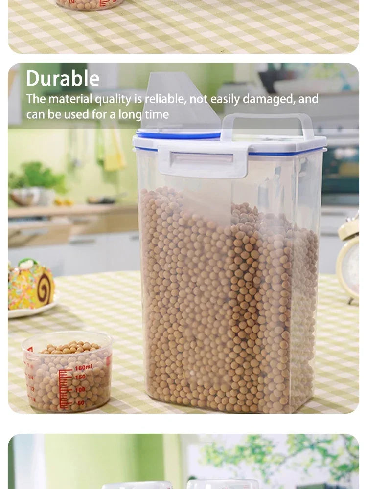 Large Airtight Pet Food Storage Container - Durable, Easy Clean, Stylish Design for Dog & Cat Food - Premium Quality