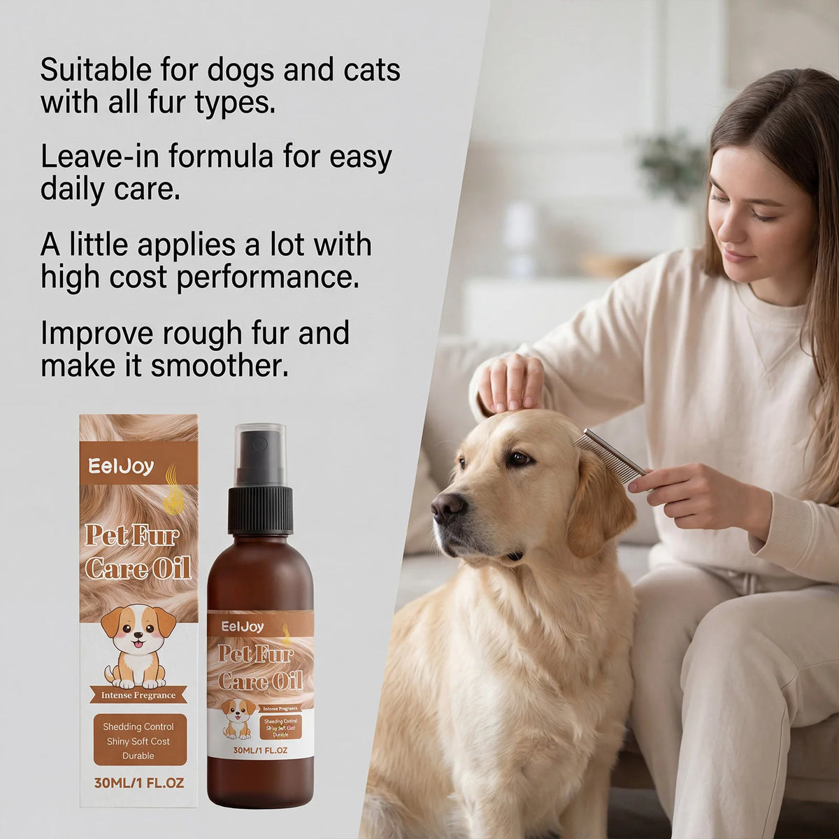30ML Pet Hair Care Essence Oil Gentle Moisturizing Lasting Fragrance