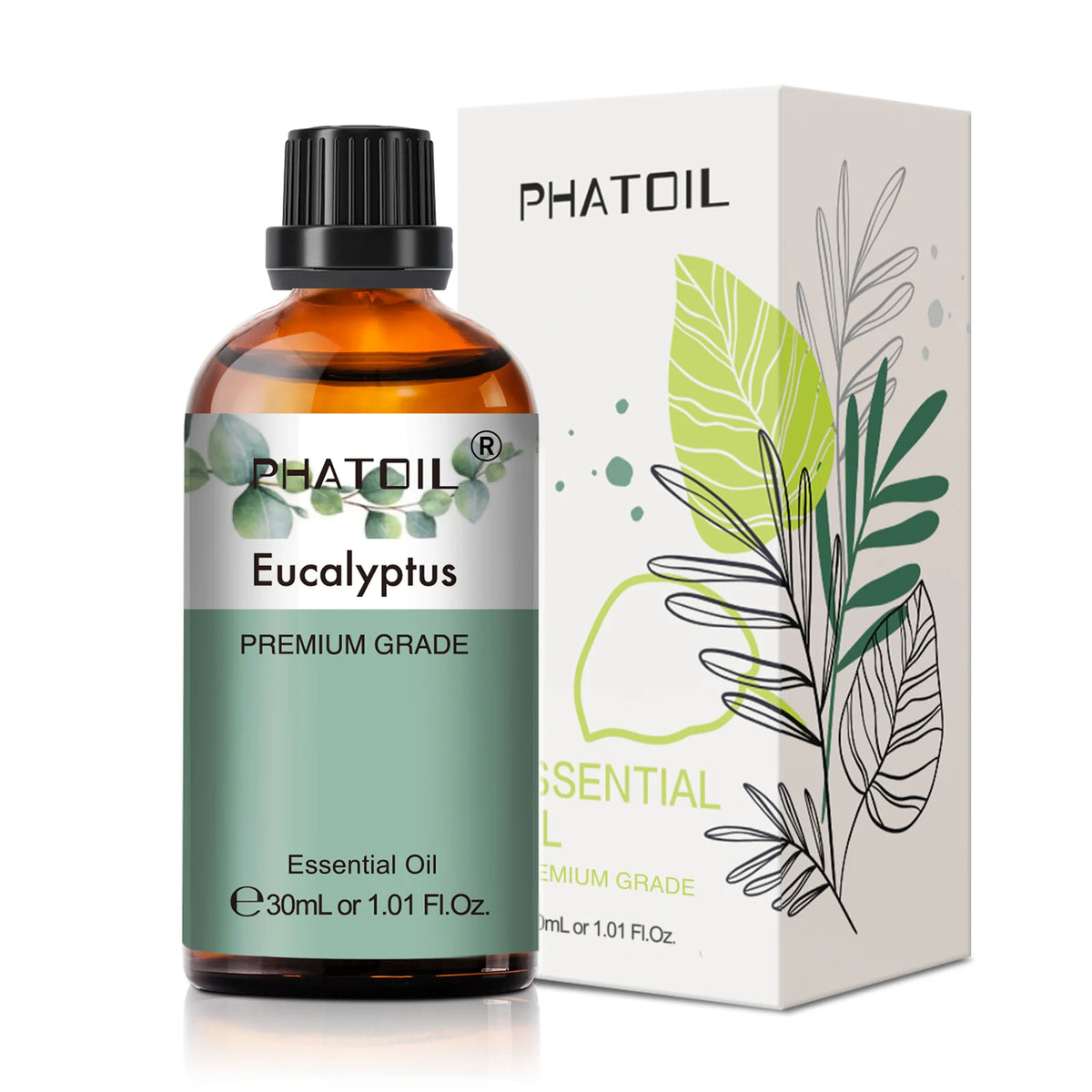 PHATOIL 1PCS Aromatherapy Essential Oil 30ml Lemon Eucalyptus Lavender