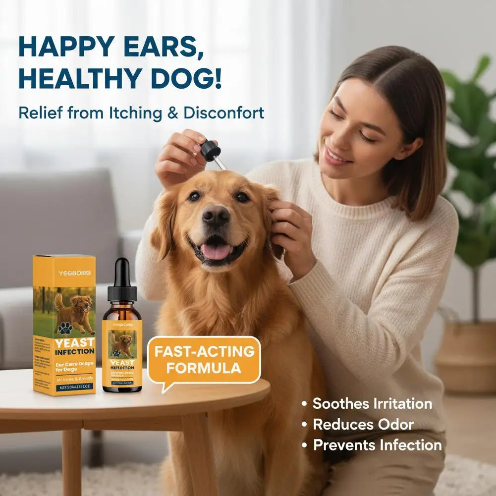 60ml Pet Ear Drops Dissolve Ear Wax Odor Remover