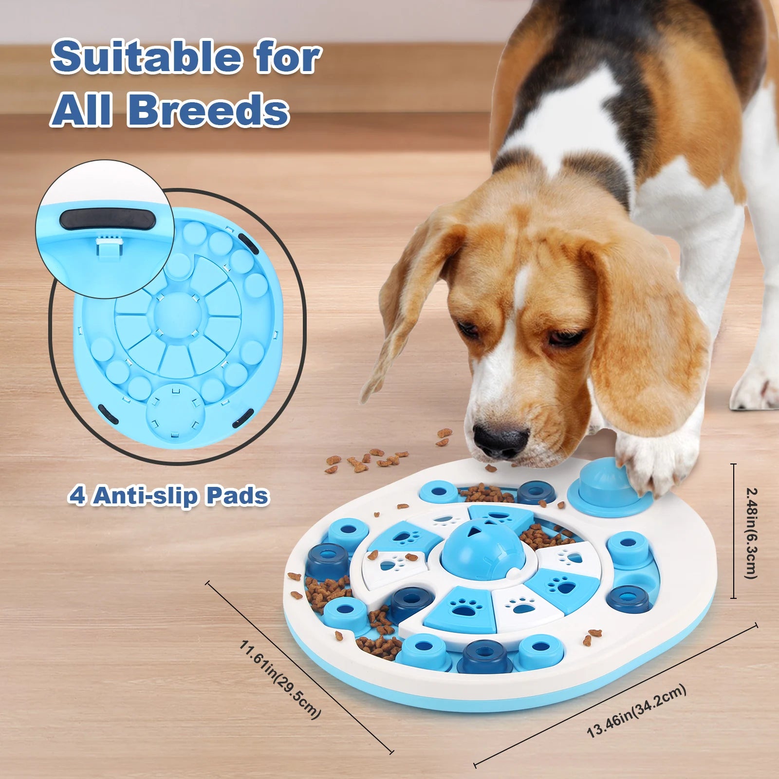 Dog Slow Feeder Food Dispenser Interactive Training Increases Puppy IQ Anti Choking