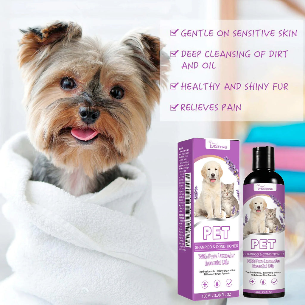Puppy Kitten Shampoo PH Balanced Moisturizing Coat Anti Mite Flea Killer