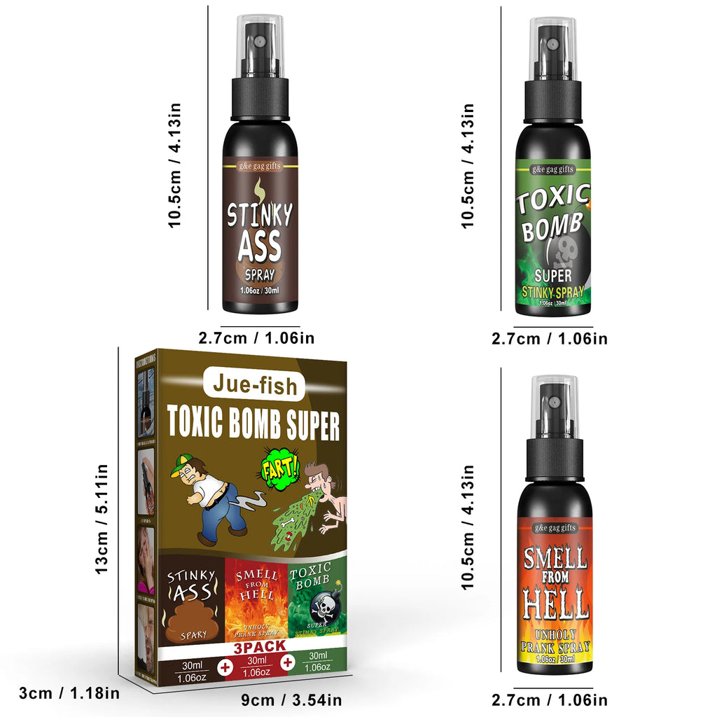 Pet Toys Smelly Fart Spray, April Fool's Day Prankster Toy Spoof Smelly Entertainment Poo Hell Bomb Smell