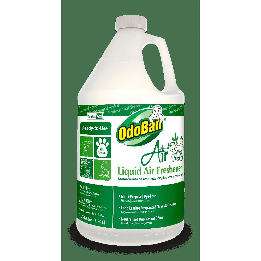 Spring Fresh Liquid Air Freshener 1 Gallon Odor Neutralizer Deodorizer Carpets Upholstery Hard Floors Pet Smoke Mustiness