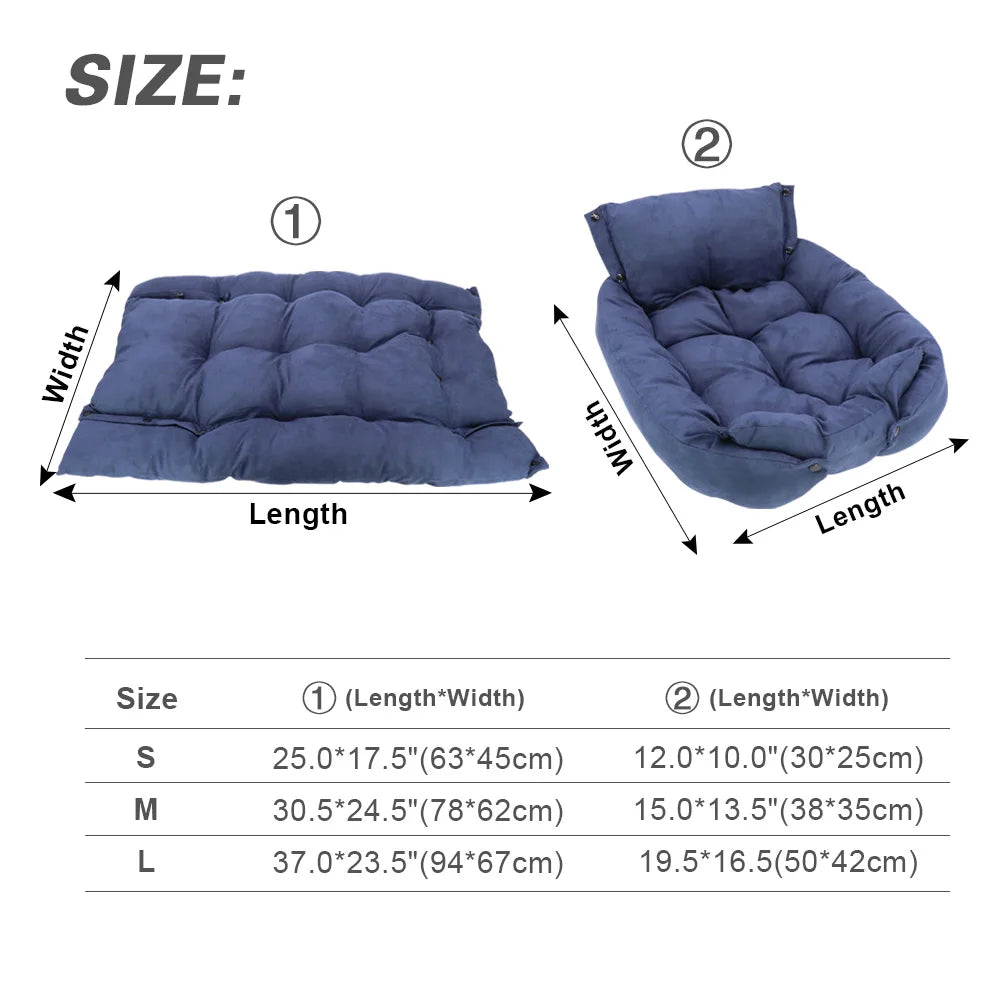 Warm Dog Sofa Bed Winter Pet Dog Cat Bed Sleeping House Kennel Mat