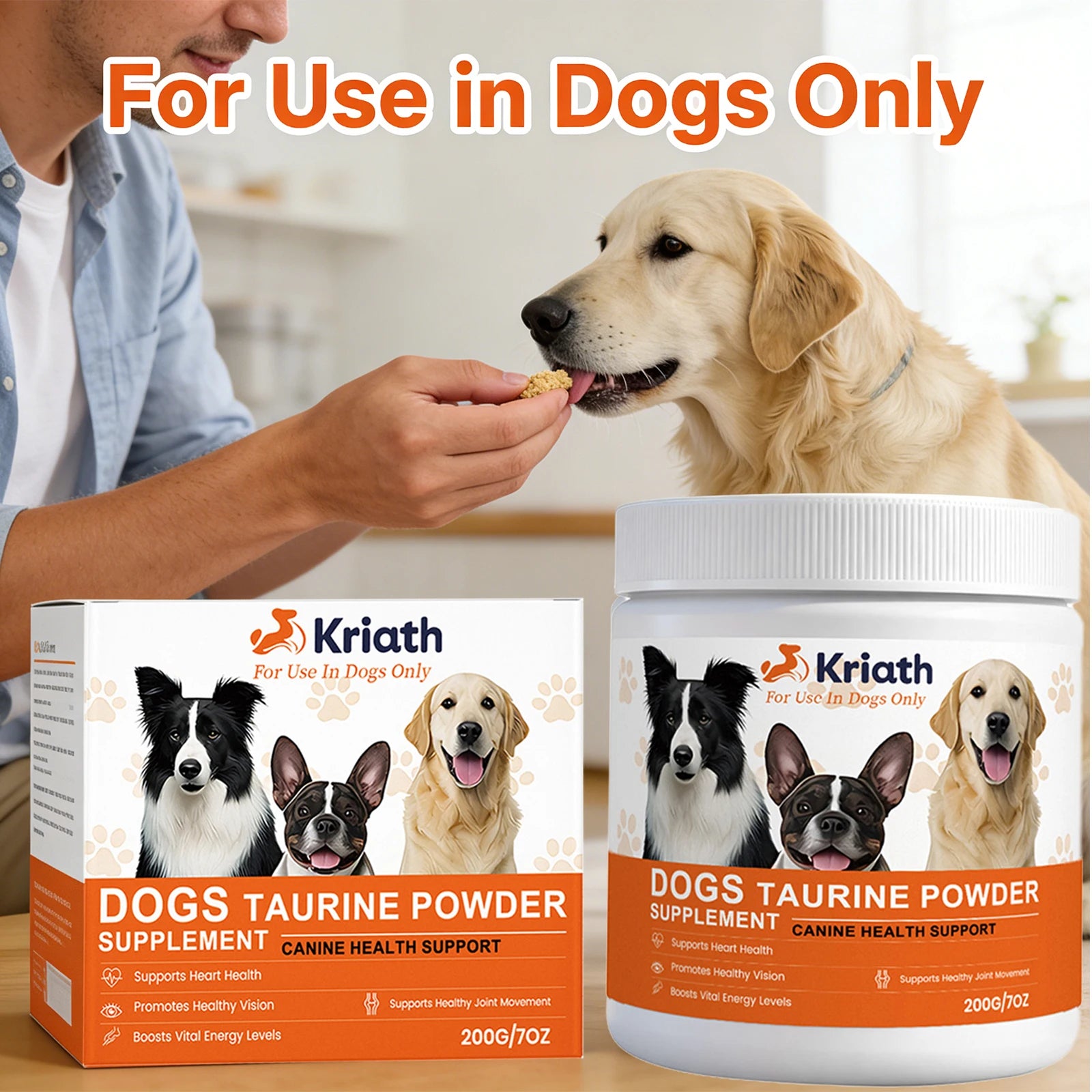 Dogs Taurine Powder Support Heart Health Boosts Vital Energy Levels
