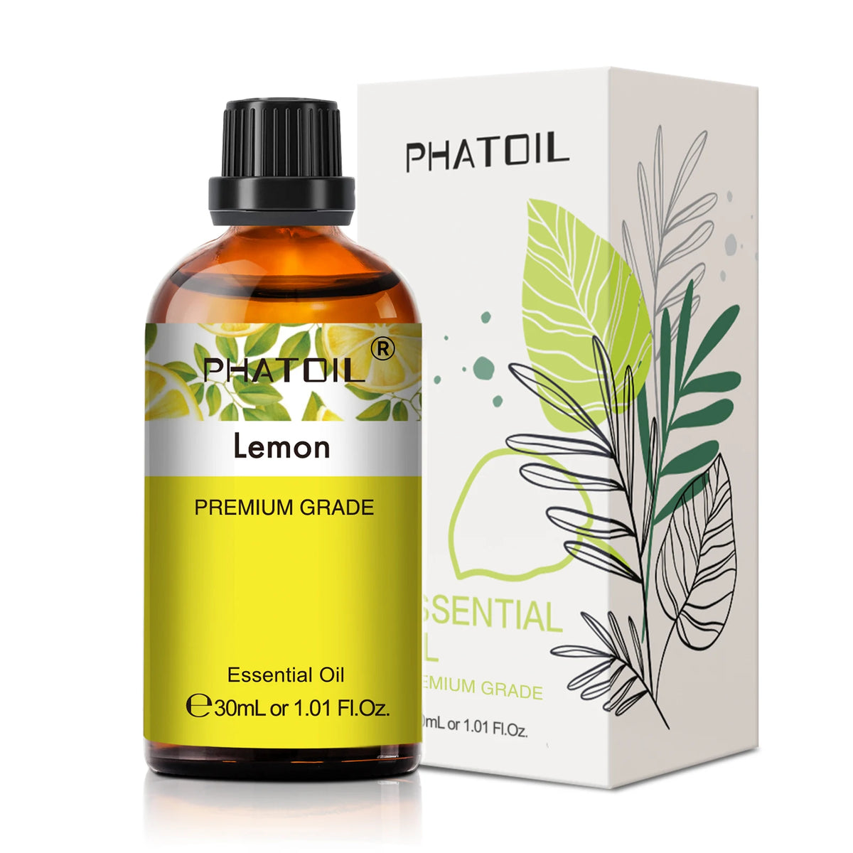 PHATOIL 1PCS Aromatherapy Essential Oil 30ml Lemon Eucalyptus Lavender