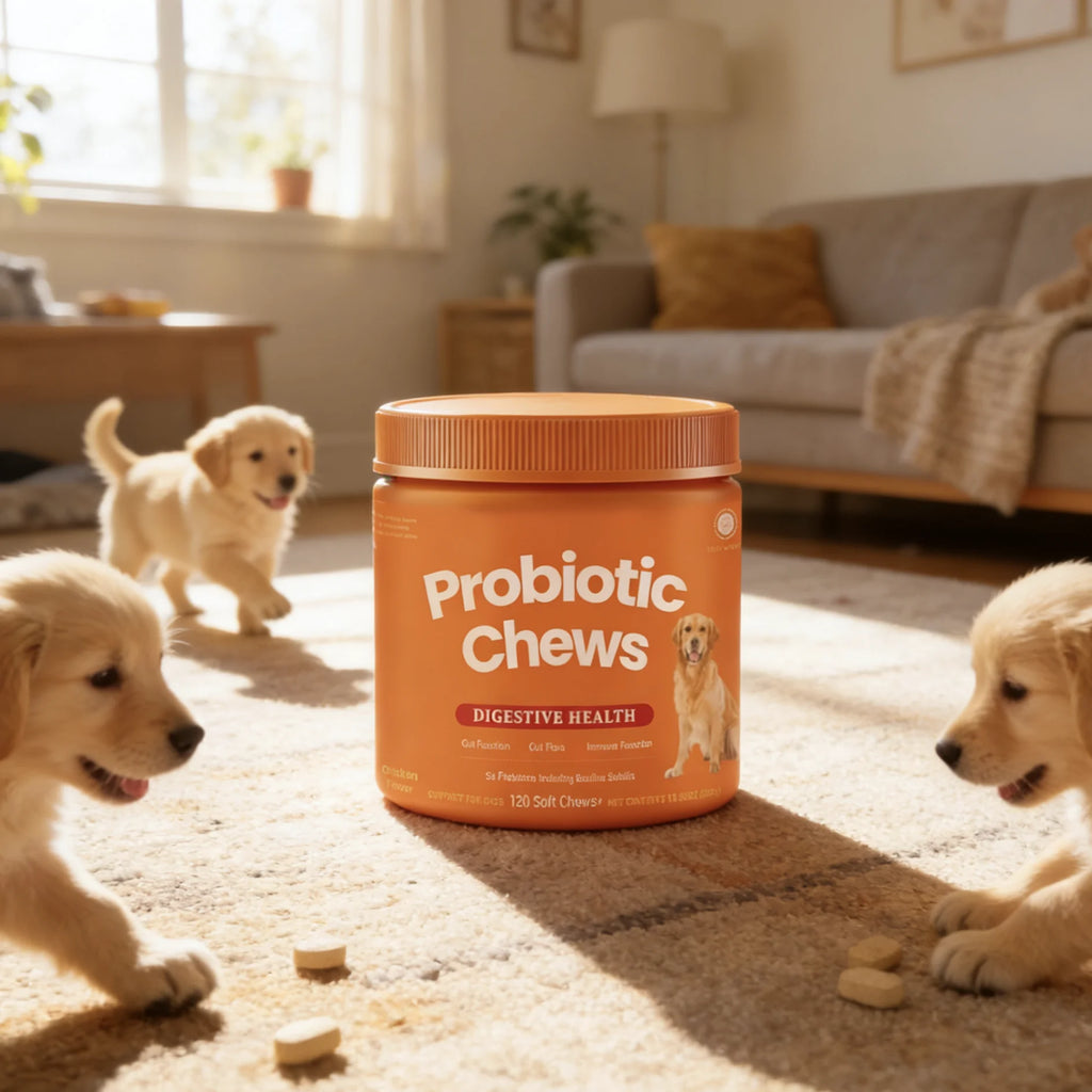 Dog Probiotic Chews  Digestive Health Support Chicken Flavor 120 Count Soft Chews