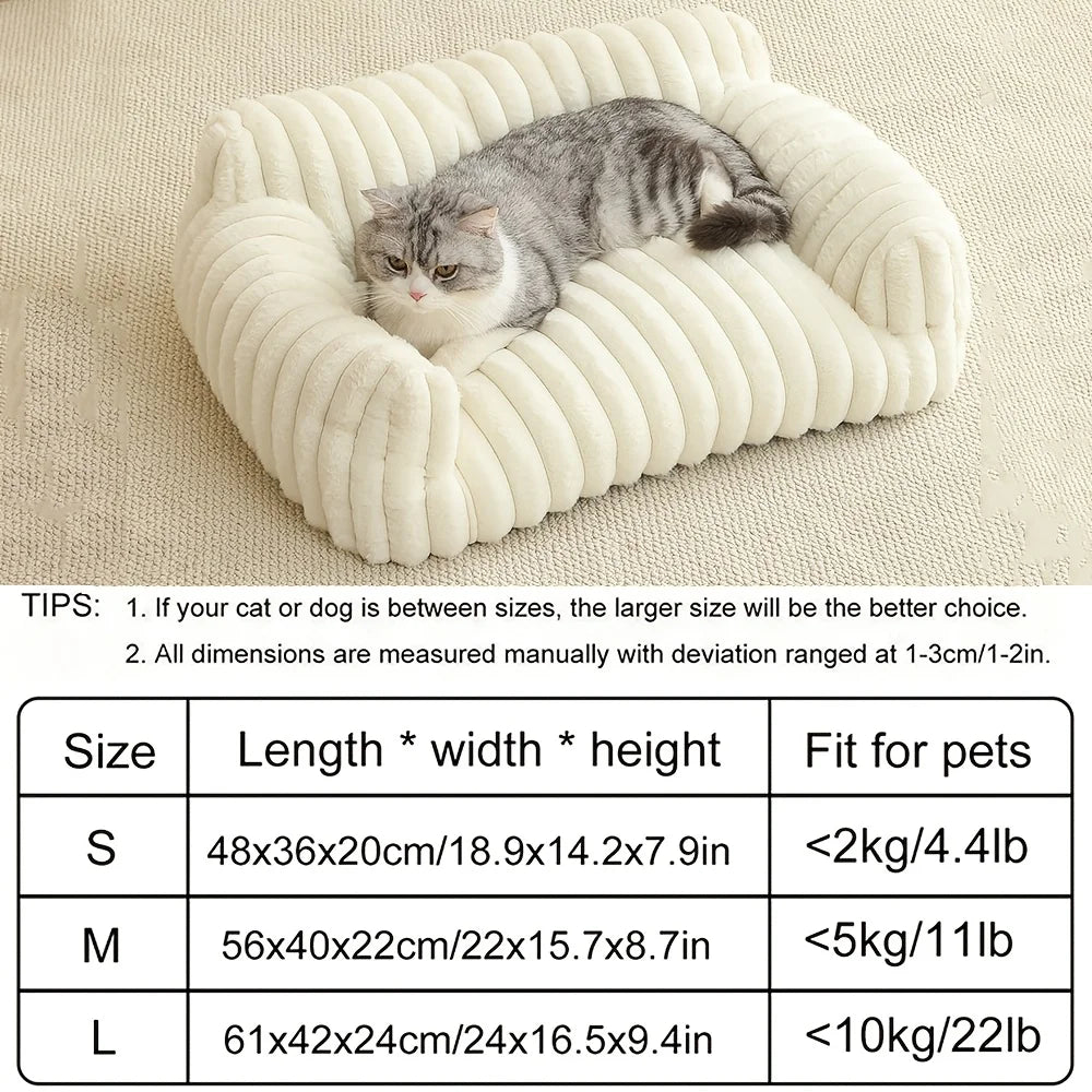 Warm Comfort Cat Sofa  Deep Sleep Cat Bed Pet Basket Kitten House Small Dogs