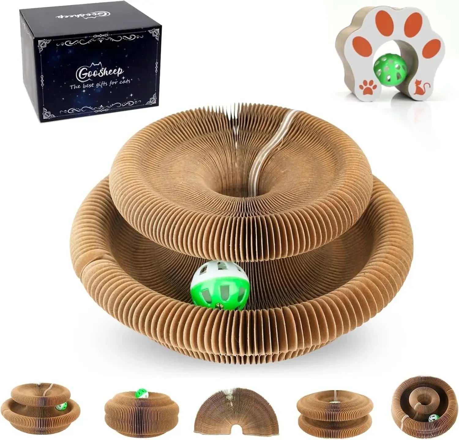 Interactive Accordion Cat Scratcher Toy