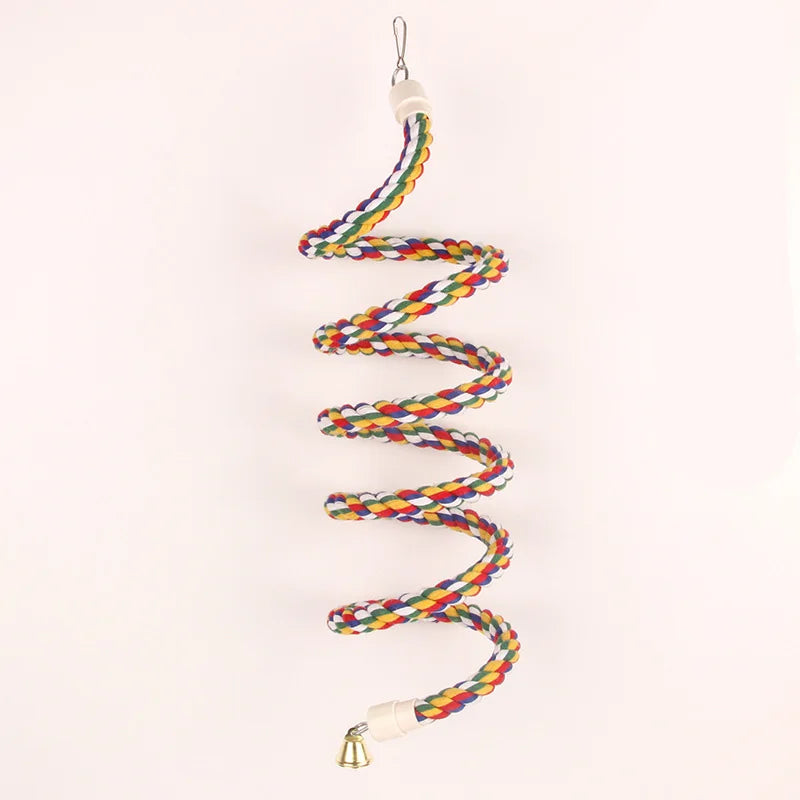 Parrot Rope Hanging Braided Budgie Chew Rope Bird Cage