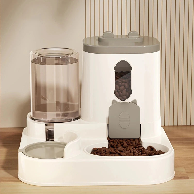 Pet large-capacity feeder integrated automatic water dispenser cat food bowl