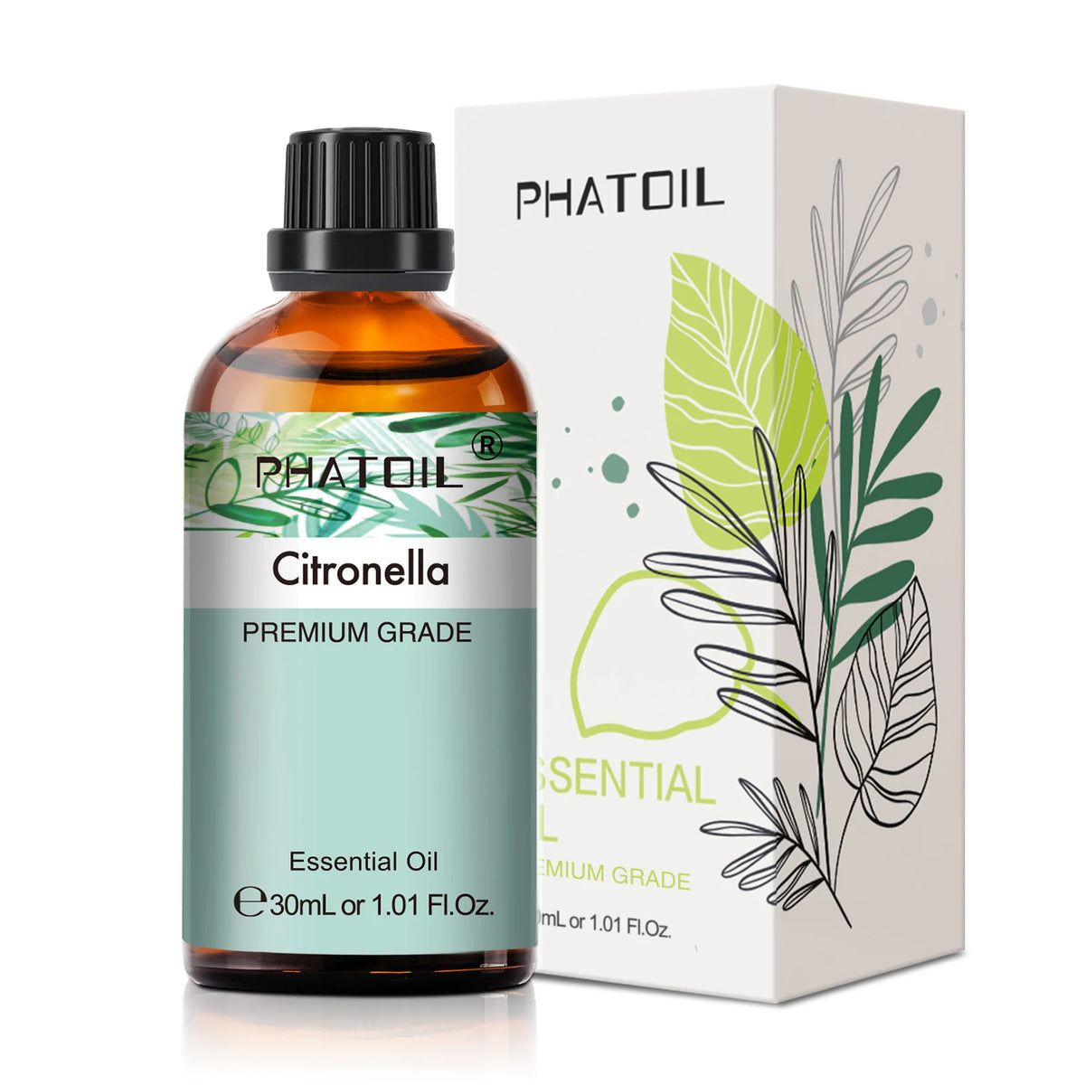 PHATOIL 1PCS Aromatherapy Essential Oil 30ml Lemon Eucalyptus Lavender