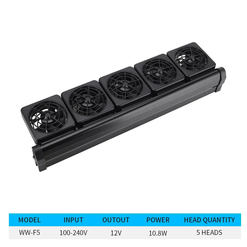 Adjustable Cooling Fan Fish Tank Heat Dissipation Cooling Fan Aquarium Farming Grass Tank Shrimp Tank