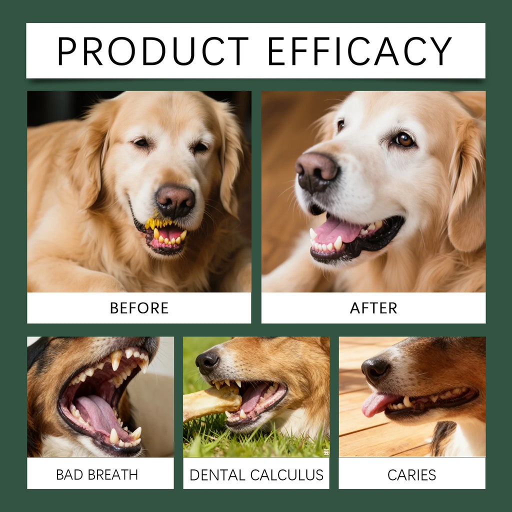 Dog Dental Care Powder Cat Breath Freshener Plaque Tartar Control Pet Oral Hygiene