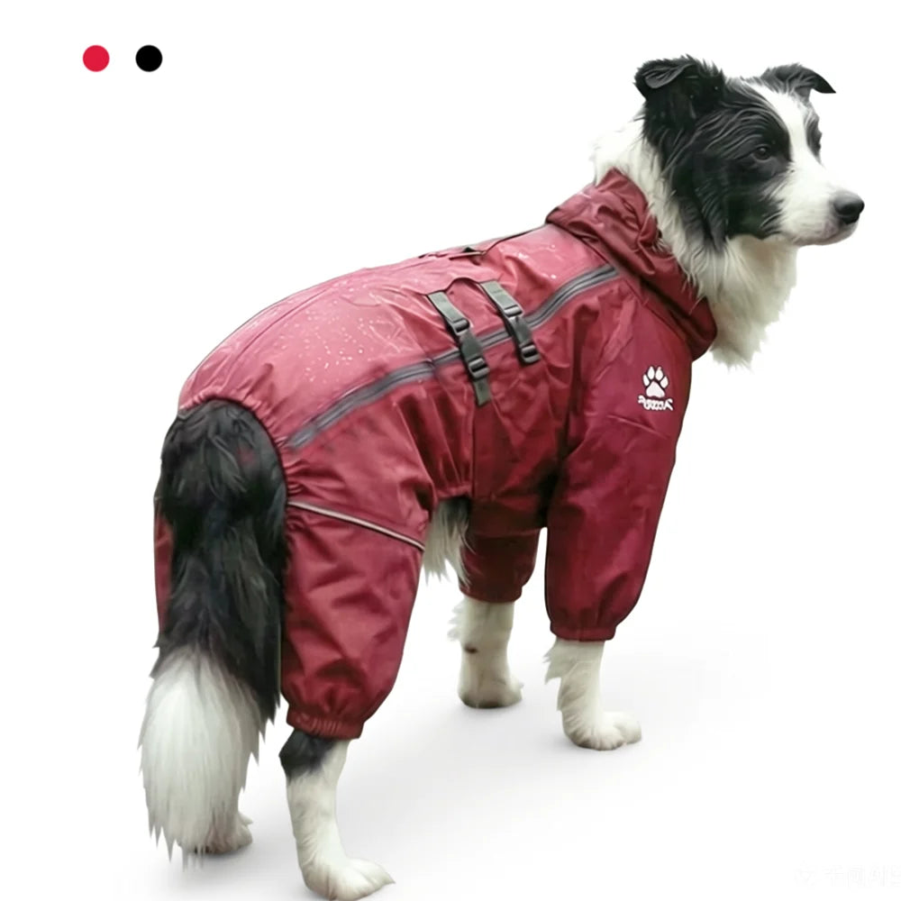Pet Dog Coat Outdoor Jacket Pet Waterproof Winter Warm Clothes Big Jumpsuit Reflective