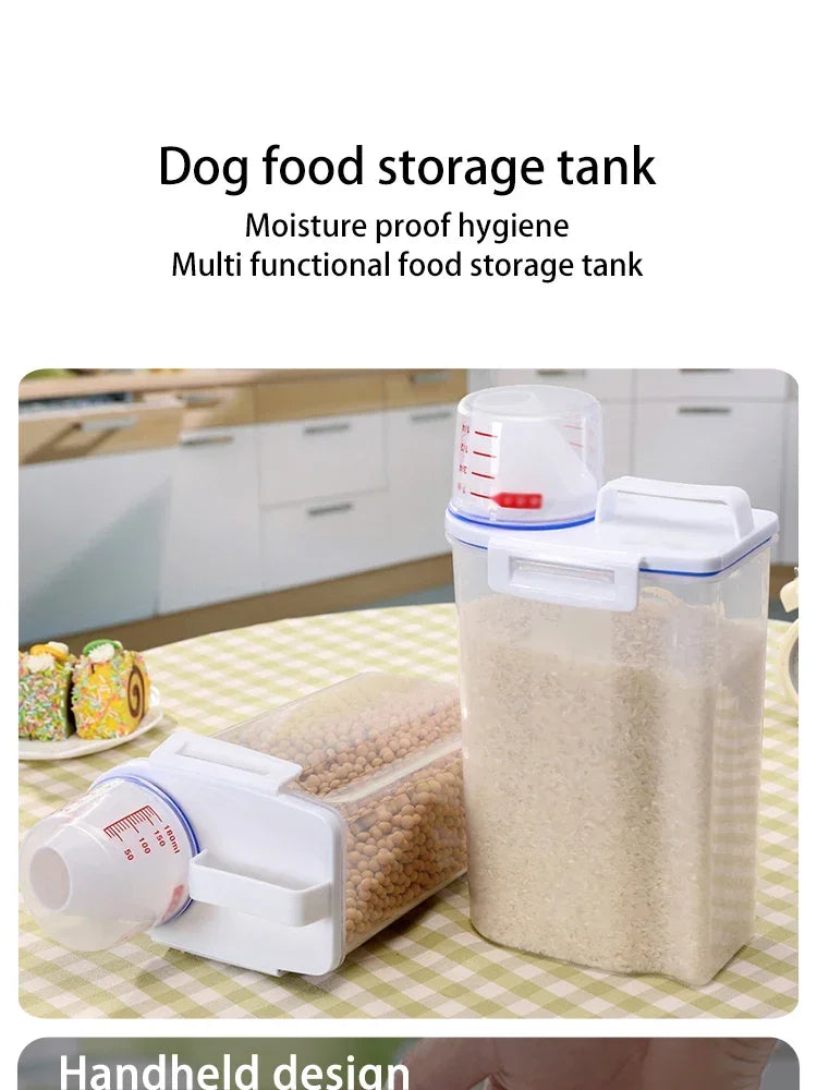 Large Airtight Pet Food Storage Container - Durable, Easy Clean, Stylish Design for Dog & Cat Food - Premium Quality