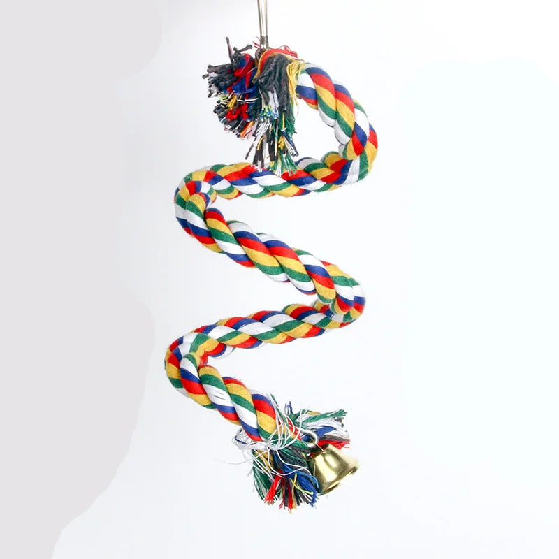 Parrot Rope Hanging Braided Budgie Chew Rope Bird Cage