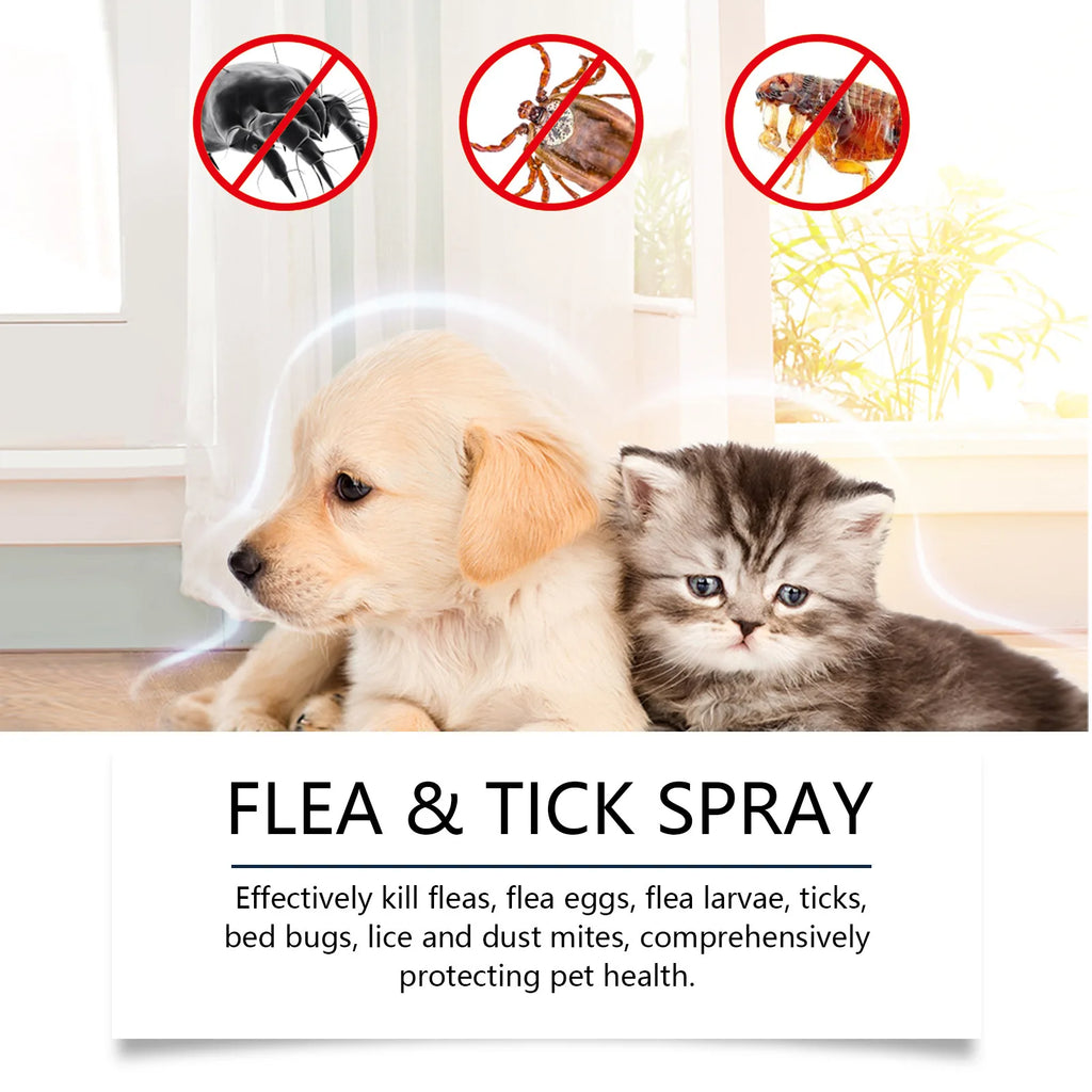 YEGBONG Flea Tick Spray Effective Insect Repellent Eliminate Odor Long Lasting
