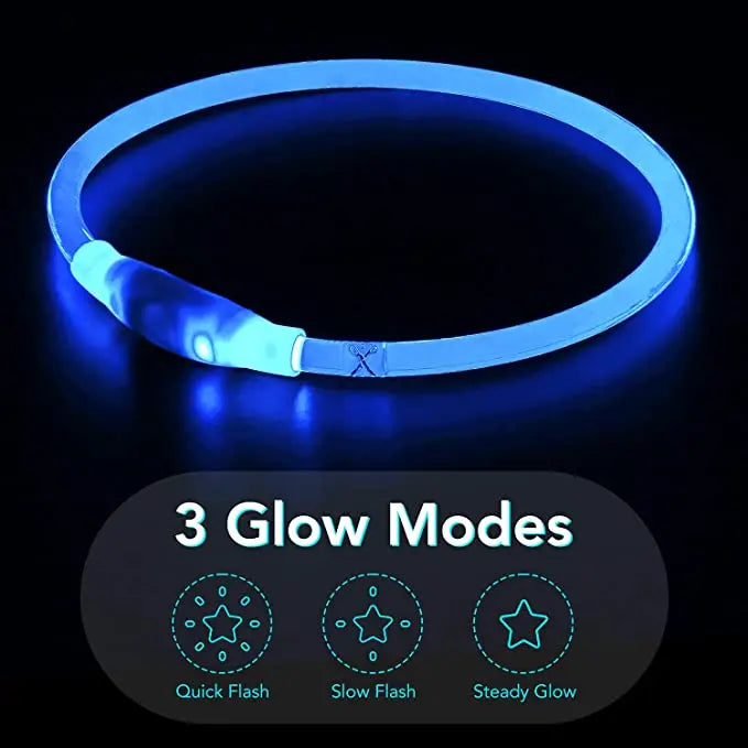 Luminous Dog Collar Light Charge Cat Necklace, Led Fashion Flashing DIY