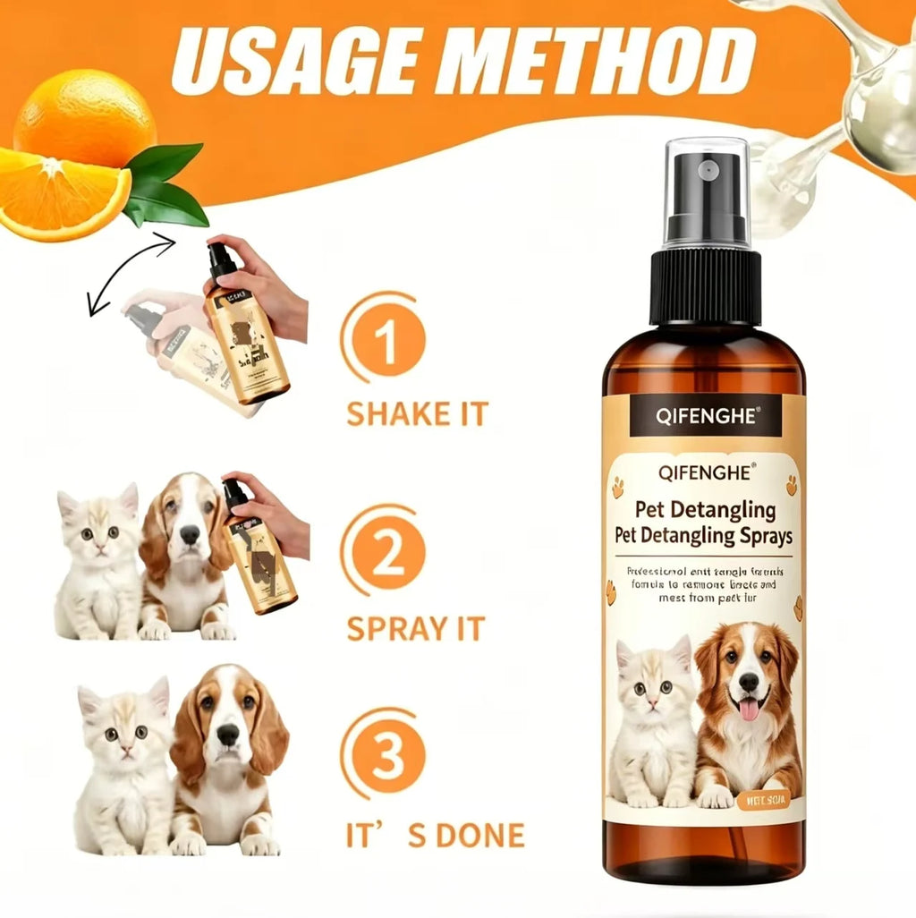 50ML Pet Detangling Spray Professional Leave-in Conditioner for Cats Dogs Anti-Static