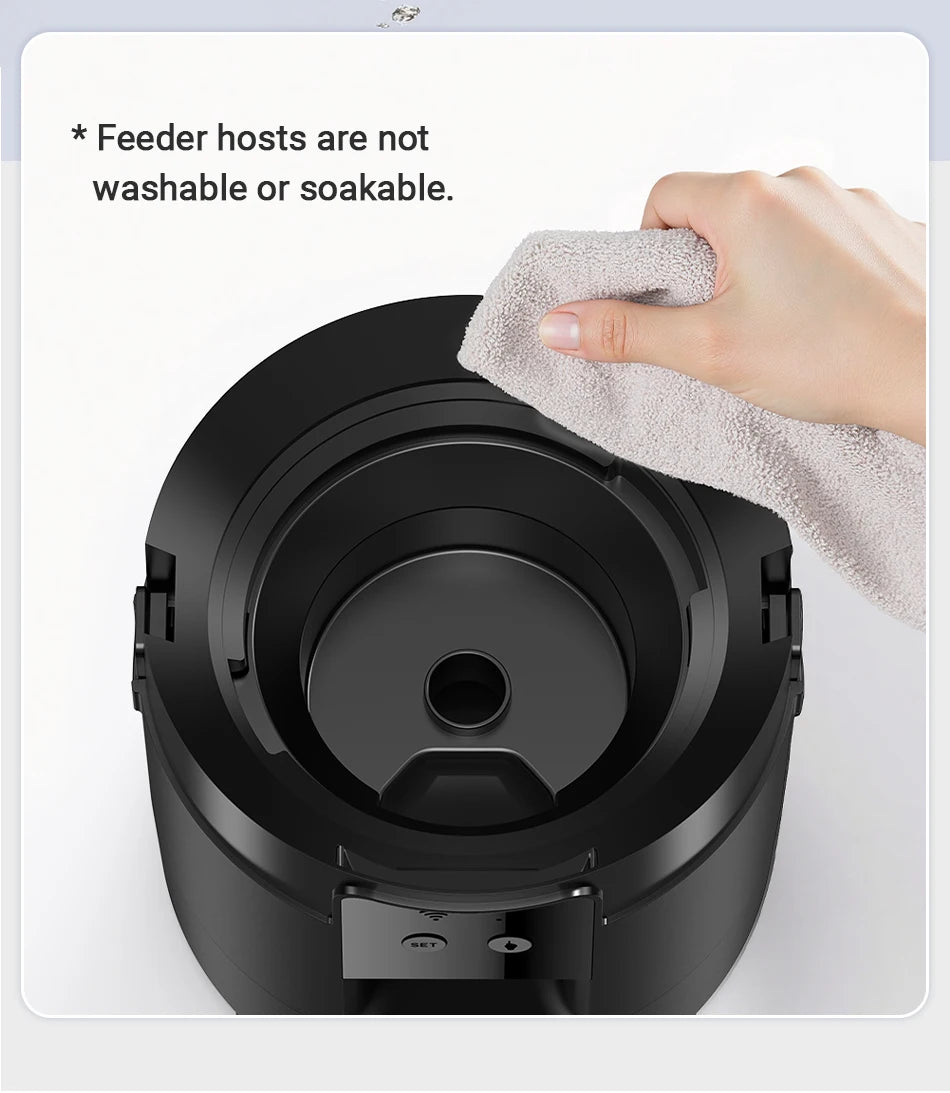 ROJECO Automatic Cat Feeder 2L Smart Pet Food Kibble Dispenser WiFi App Remote Control  Dog Feeder For Pet Cat Dog Accessories