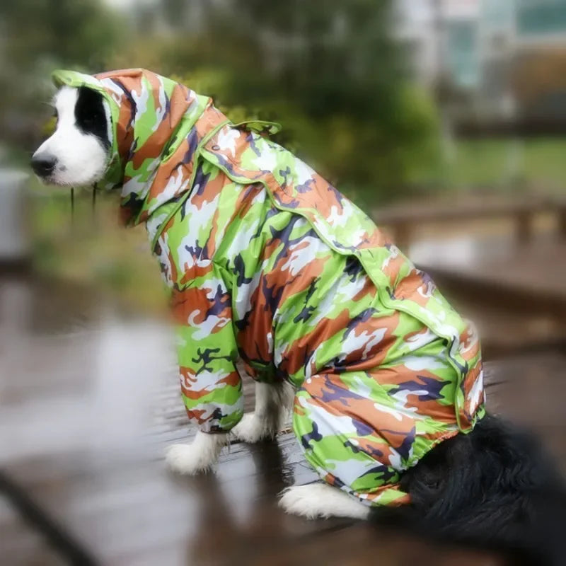 Waterproof Dog Raincoat Hoodie Jacket Rain Poncho Pet Rainwear