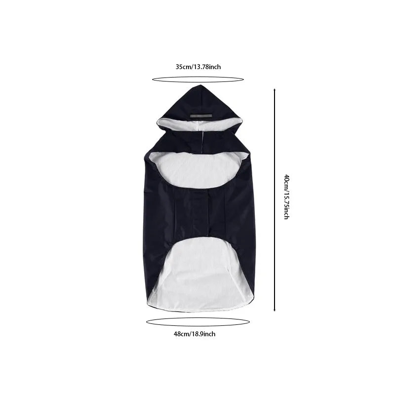 9 Sizes Dog Raincoat Small Medium Large Dogs Waterproof Hooded Jacket